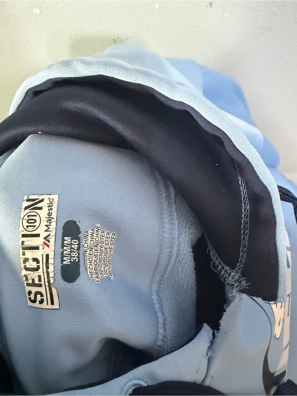 Majestic Section 101 UNC Tar Heels Light Blue Basketball Hoodie - Picture 5 of 5